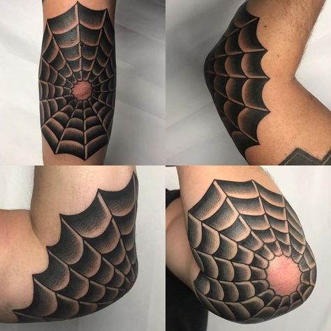 Spider Web Tattoo Elbow, Spider Web Tattoos, Hair Tattoo Designs, Arm Tattoos Drawing, Tato Tradisional, Mangas Tattoo, Spider Web Tattoo, Web Tattoo, Full Sleeve Tattoo Design