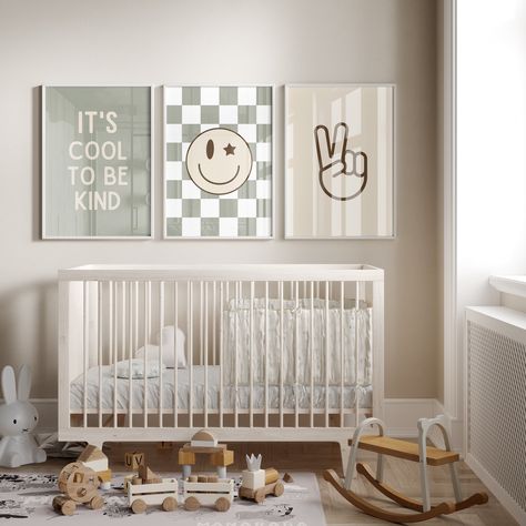 Boyhood Nursery, Little Man Cave Nursery, Checkered Nursery, Smiley Poster, Long Live Boyhood, Boys Kids Room, Brown Nursery, Beige Nursery, Toddler Boy Room Decor