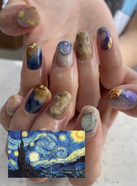 Mystic Nails, Business Competition, Vincent Willem Van Gogh, Manicured Nails, Booming Business, Hello Nails, Nails Aesthetic, With Nails, Really Cute Nails