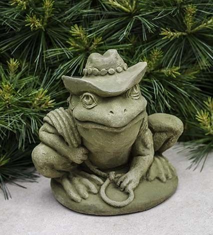 Cowboy Frog Statue Garden Statues For Sale, Stone Garden Statues, Campania International, Temple Gardens, Garden Gnomes Statue, Frog Statues, Statues For Sale, Gnome Statues, Stone Garden