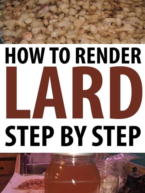 Render Lard, Lard Recipe, Rendering Lard, Survival Food Kits, 400 Calorie Meals, Lesson Plan Examples, How To Render, Modern Homesteading, Preserve Food