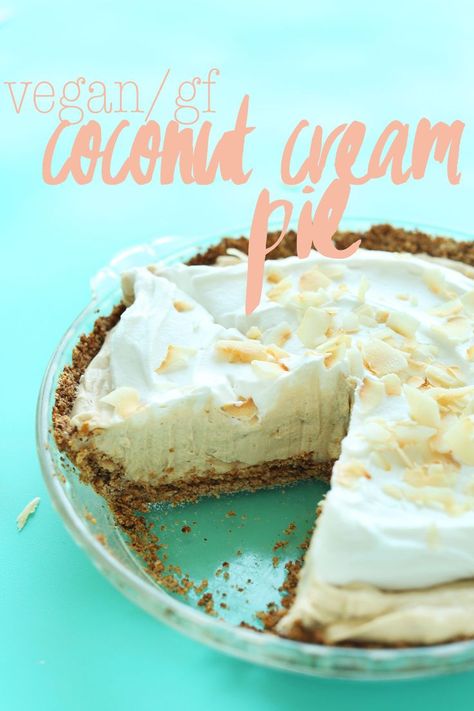 Easy Coconut Cream Pie, Recipes With Coconut, Pie Coconut, Coconut Cream Pie Easy, Recipes With Coconut Cream, Coconut Recipe, Coconut Pudding, Almond Crusted, Vegan Pie