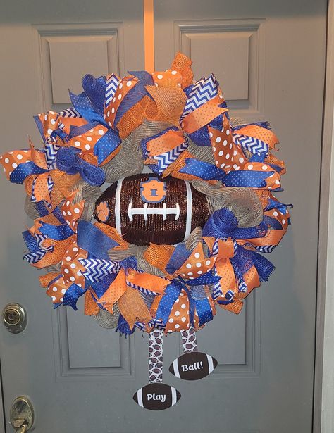 Auburn University Football Wreath Football Wreath, Auburn University, Auburn, Halloween Wreath, Wreath, University, Football, Design, American Football