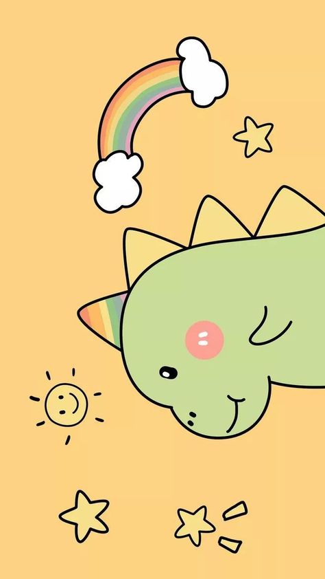 Wallpaper Dino, Dibujo Simple, Dinosaur Wallpaper, 강아지 그림, Lit Wallpaper, Soft Wallpaper, Cute Animal Drawings Kawaii, Cartoon Wallpaper Iphone, Graphic Wallpaper