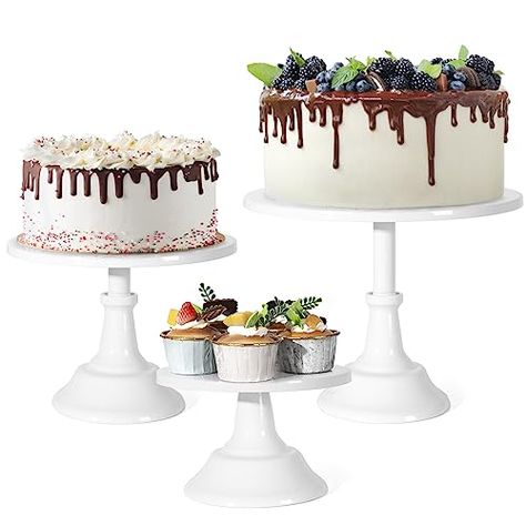 3Pcs Cake Stand, White Round Cupcake Stand 8/10/12Inch Dessert Display Stand Cupcake Holder Pastry Serving Plate for Baby Shower Wedding Birthday Party Celebration Home Decoration Dessert Display Stand, White Desserts, Cake Stand Set, Clean Baking, Cake Pop Stands, Cupcake Holder, Dessert Stand, Wedding Cake Stands, Dessert Display