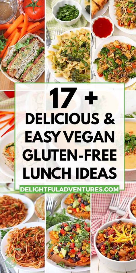 Quick Lunch Ideas At Home Gluten Free, Vegan Gf Lunch Ideas, Vegan Gluten Free Lunches, Vegan Gluten Free Lunch Ideas, Gluten Free Lunches Easy, Gluten Free Vegetarian Lunch Ideas, Gluten Free Vegetarian Recipes Lunch, Gluten Free Packed Lunch Ideas, Quick Lunch Recipes At Home