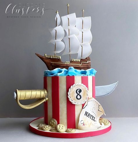 Loved creating this pirate ship cake♥️🏴‍☠️⚓️🌊♥️ . . . #bespokecakes #luxurycakes #londoncakes #pirateshipcake #cakedecorating #cakedesign #… | Instagram Pirate Birthday Cake, Pirate Ship Cakes, Pirate Cake, 40th Birthday Cakes, Pirate Birthday Party, Pirate Birthday, Boy Birthday Cake, Pirate Theme, Pirate Party