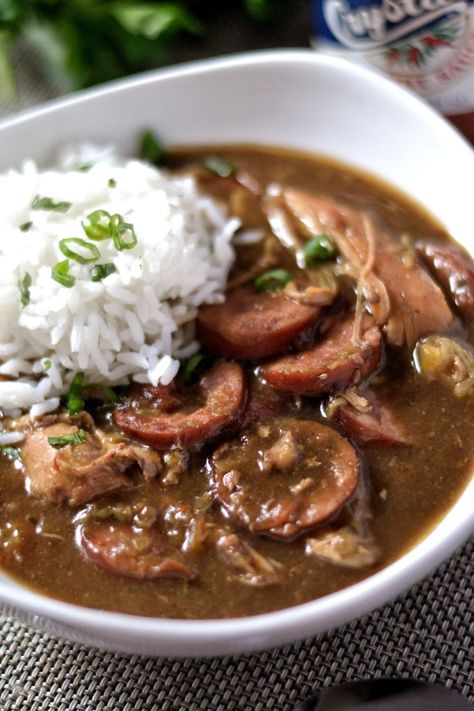 Creole Chicken And Sausage, Chicken And Sausage Gumbo Recipe, Sausage Gumbo Recipe, Coop Can Cook, Creole Chicken, Chicken And Sausage Gumbo, Seafood Gumbo Recipe, Gumbo Recipe Sausage, Chicken And Sausage