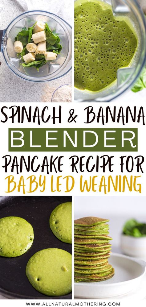 Toddler Spinach Pancakes, Banana Spinach Pancakes Baby, Baby Food With Spinach, Infant Friendly Meals, Spinach Waffles For Baby, Baby Spinach Pancakes, Spinach Recipe For Baby, Baby Pancakes No Eggs, Spinach Blw Recipes