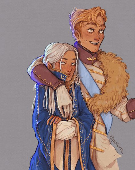 Alina and Nikolai redraw :)) Nikolai And Alina Fanart, Alina And Nikolai, Soc Fanart, Grishaverse Fanart, Grishaverse Books, Bone Books, Grisha Trilogy, The Darkling, The Grisha Trilogy