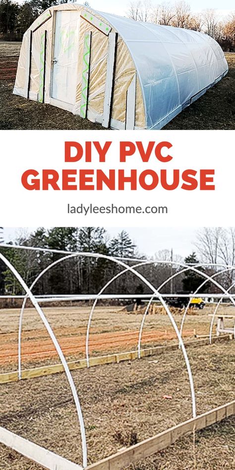 Pvc Greenhouse, Large Greenhouse, Pvc Pipe Projects, Building A Raised Garden, Backyard Chicken Coops, More Than Enough, Diy Greenhouse, Greenhouse Gardening, Small Farm