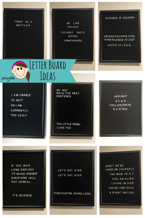 How to Make a Felt Letter Board, Letter Board Ideas, Felt message board School Marquee Messages, Funny Letter Board Quotes The Office, Vestaboard Ideas, Signboard Quotes, Office Letter Board Quotes, Office Letter Board, Funny Message Board, Funny Message Board Quotes, Felt Letter Board Ideas