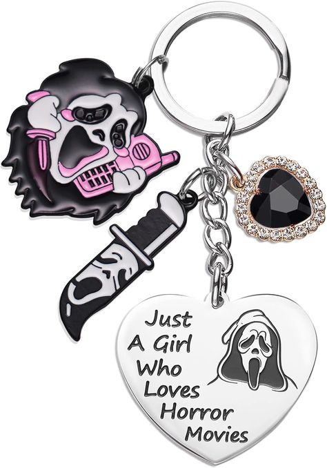 Scream Merchandise Ghostface Keychain Horror Movie Gifts For Teen Girls Daughter Women Birthday Gift Keychains Scream Mask, Movie Gifts, Halloween Mold, Resin Jewelry Molds, Halloween Ghost Decorations, Horror Party, Halloween Baskets, Halloween Ii, Movie Gift