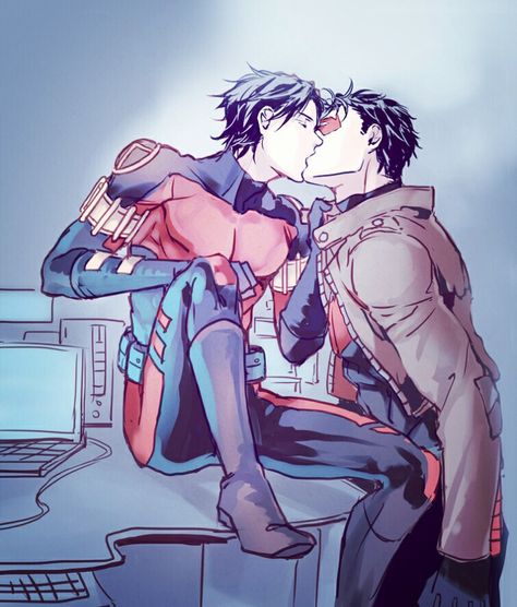 Jaytim Tim Drake Red Robin, Robin And Raven, Batman Superman Wonder Woman, Red Hood Jason Todd, Superman Wonder Woman, Red Robin, Batman Comic Art, Batman Universe, Tim Drake