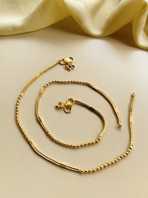 Gold anklets - ABDESIGNS - 3496290 Handmade Trendy Gold Anklets, Handmade Gold Anklets For Festive Occasions, Cheap Gold Metal Anklets, Golden Anklets, Adjustable Gold Metal Anklets, Adjustable Gold-plated Anklets, Women Anklets, Gold Anklet, Foot Jewelry