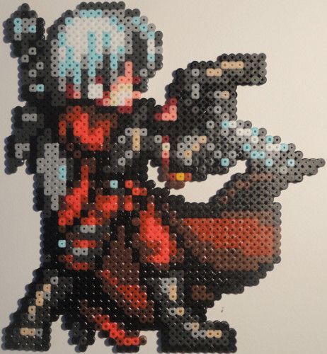 DANTE BEAD SPRITE DEVIL MAY CRY CAPCOM GAME PERLER ART: Stitch Games, Capcom Games, Perler Creations, Hamma Beads, Perler Art, Perler Crafts, Bead Loom Pattern, Bead Sprite, Beaded Cross Stitch