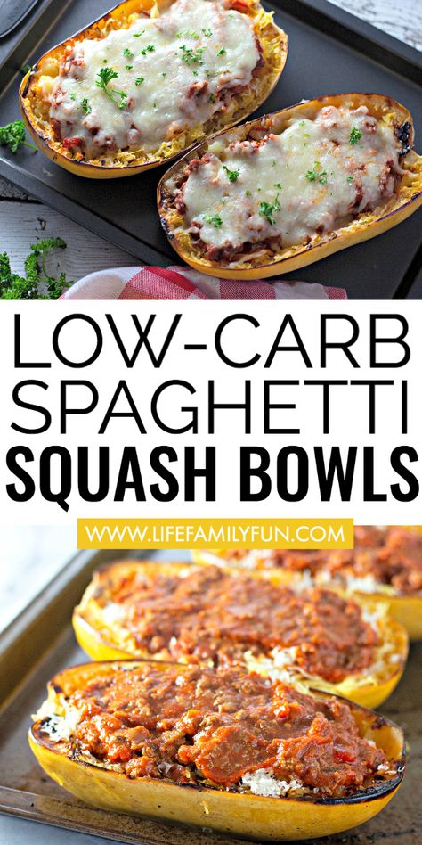 Spaghetti Squash Stuffed, Low Calorie Spaghetti, Baked Spaghetti Squash Recipes, Healthy Squash Recipes, Spaghetti Squash Recipes Healthy, Spaghetti Squash Recipes Easy, Spaghetti Squash Recipe, Baked Spaghetti Recipe, Recipes With Ground Beef