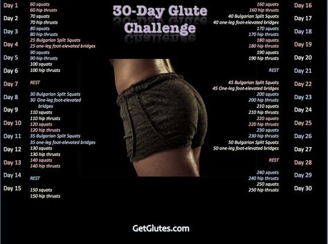 Bret Contreras 30 Day Glute Challenge...much better than the Bodyweight Squat Challenge Glute Challenge, Bret Contreras, 30 Day Squat Challenge, Squat Challenge, 30 Day Fitness, Glutes Workout, Get In Shape, Workout Challenge, Healthy Body