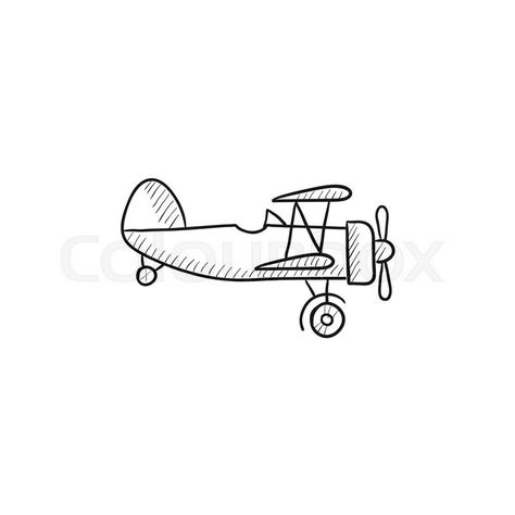 Propeller plane vector sketch icon isolated on background. Hand ... Propeller Plane Tattoo, Toybox Makeover, Plane Sketch, Airplane Doodle, Plane Vector, Flight Logo, Infographic Website, Cartoon Plane, Plane Drawing