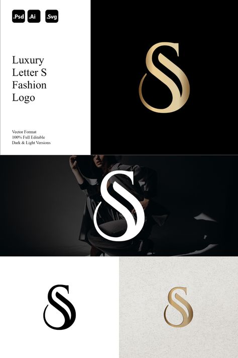 Luxury Letter S Fashion Logo A stylish monogram logo showcasing the letter "S." Versatile and suitable for a wide range of businesses. What You Get: - Elegant Monogram Design - Editable Vector (AI and EPS) - High Resolution - Suitable for Different Types of Business Create a logo that reflects your brand's identity with a touch of elegance. Order now! Luxury Logo Font, S S Logo Design Letter, S And S Logo, Letter S Logo Fonts, Elegant Logo Design Luxury, Starting A Clothing Business, S Symbol, Ss Monogram, Logo Luxe