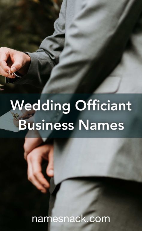 Wedding Officiant Business, Business Name Ideas, Image Positive, Wedding Planning Business, Name Suggestions, Religious Ceremony, Event Planning Business, Positive Images, Name Ideas