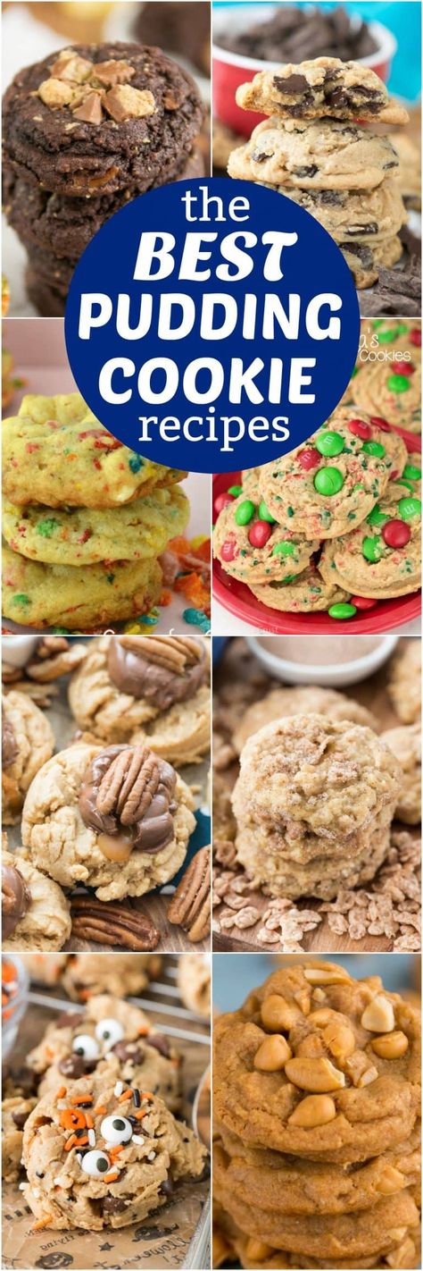 Pudding Cookie Recipes Jello Pudding Cookies, Instant Pudding Desserts, Instant Pudding Recipes, Vanilla Pudding Cookies, Basic Cookie Recipe, Vanilla Pudding Recipes, Pudding Cookies Recipes, Pudding Cakes, Candy Fudge