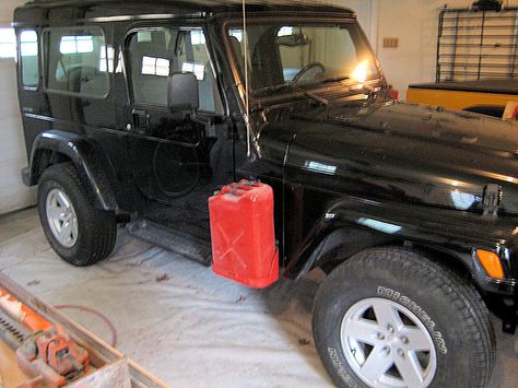 Side-mount Jerry can holders - Expedition Portal Jerry Can Ideas, Jeep Jerry Can Mount, 1997 Jeep Wrangler Tj Accessories, Can Ideas, 1998 Jeep Wrangler Tj Accessories, Can Rack, Jeep Jku Diy Rear Storage, Jeep Gladiator Bed Rack, Jeep Yj