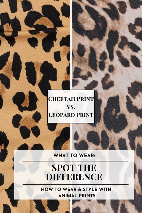 Trying to decide between cheetah and leopard print in your wardrobe? Both are trending in women’s fashion, but each has its own vibe! Cheetah prints are bold and dynamic, perfect for dresses and tops that make a statement. Leopard prints are versatile classics that add a touch of elegance to any clothing piece. Learn more of the nuances of these viral animal prints by clicking on the link below to the full article that reveal the difference and how to style them into your #OOTD. Leopard Print Combinations, How To Wear Leopard Print, Leopard Accessories, Cheetah Print Shoes, Trendy Crop Tops, Leopard Prints, Spot The Difference, Printed Fashion, Leopard Spots