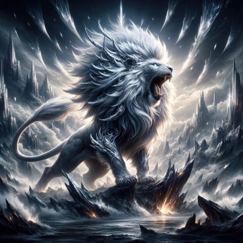 Fantasy Lion Art, Lion Beast, Lions Art, Mythical Creature Art, Lion Artwork, Mythical Creatures Fantasy, Dungeons And Dragons Classes, Big Cats Art, Mythical Animal