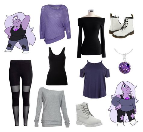 "Steven Universe - Amethyst" by icancatchstars ❤ liked on Polyvore featuring Theory, Alloy Apparel, Chicwish, Annarita N., Timberland and Dr. Martens Steven Universe Outfit Ideas, Steven Universe Inspired Outfits, Steven Universe Outfits, Amethyst Outfit, Steven Universe Halloween, Steven Universe Costume, Amethyst Cosplay, Steven Universe Cosplay, Amethyst Steven Universe