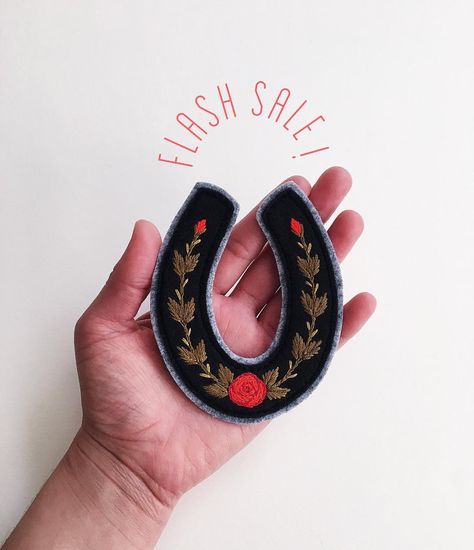 See this Instagram photo by @eradura • 1,022 likes Horseshoe Embroidery, Embroidered Horseshoe, Wedding Jacket, Clothing Patches, Sew On Patches, Diy Embroidery, Today Only, Embroidered Patch, Rose Buds