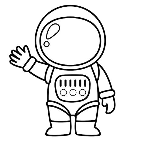 Illustration black and white astronaut | Premium Vector #Freepik #vector #fun #sign #travel #holiday Astronaut Dog Illustration, Astronauts Drawing, Easy Astronaut Drawing, Astronaut Picture, Black And White Astronaut, Drawing Astronaut, Astronaut Coloring, Art Club Projects, Rocket Cartoon