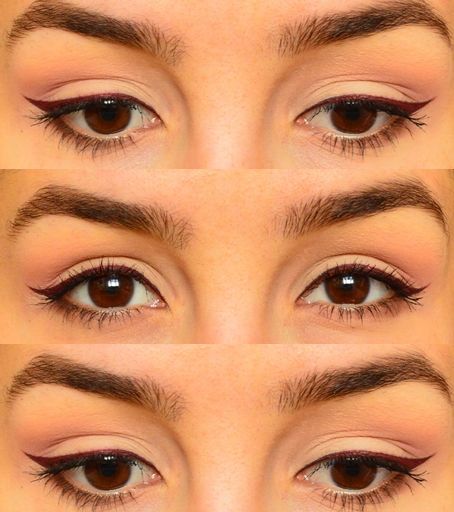 #burgundy #eyeliner Maroon Eyeliner, Burgundy Eyeliner, Deep Winter Palette Outfits, Deep Winter Palette, Winter Palette, Deep Winter, Makeup For Green Eyes, Wine Colored, Makeup Inspo