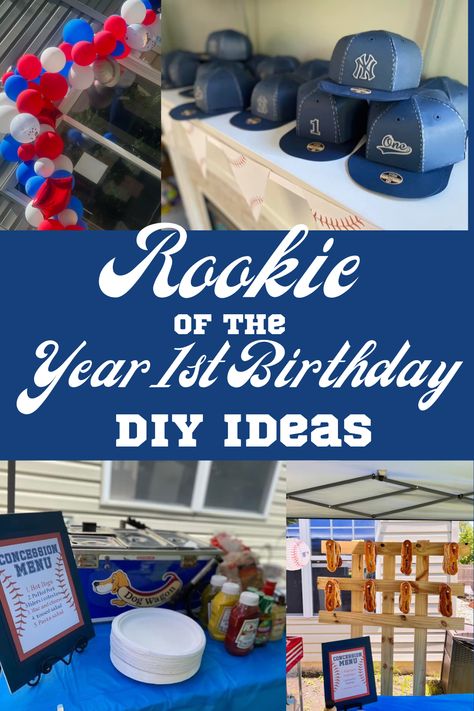 Rookie Of The Year First Birthday, Rookie Year First Birthday, Rookie Of The Year Birthday, Rookie Of The Year, Cool Themes, 1st Birthday Party, First Birthday Party, Great Ideas, 1st Birthday Parties