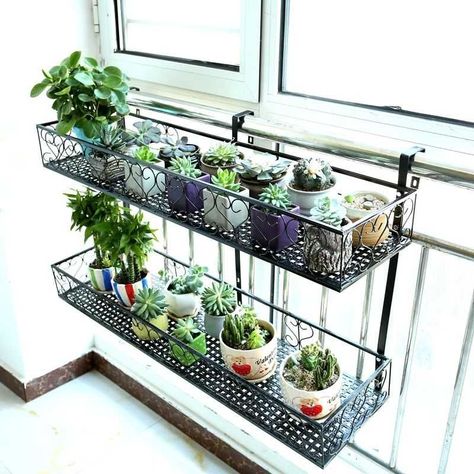 Trend Indoor Plant Stand Ideas Crate Garden, Balcony Hanging Plants, Living Room Cozy, Balcony Planters, Small Balcony Garden, Balcony Grill Design, Terrace Decor, Small Balcony Design, Home Decor Aesthetic