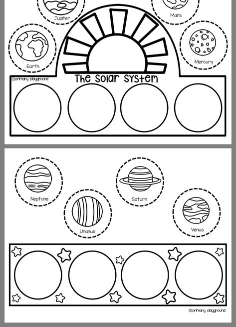 Planets Craft For Preschool, Solar System Craft Preschool, Solar System Projects For Preschool, Solar System Hats For Kids, Solar System Worksheets Preschool, Solar System Art Preschool, Planets Crafts Preschool, Space Activity Preschool, Planets Activities Preschool