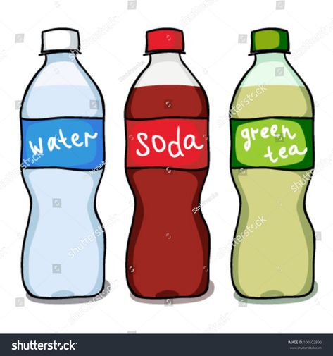 Soda Bottle Drawing, Drawing Ideas Green, Doodling Challenge, Soda Drawing, Water Bottle Illustration, Water Bottle Drawing, Mineral Water Bottle, Bottle Drawing, Water Pictures