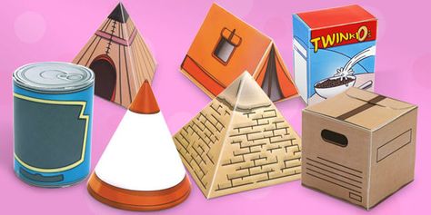 * NEW * Real Life Object 3D Shapes Pack 3d Objects 3d Shapes, 3d Shapes Nets, Maths Project, 2d Shapes Activities, Shapes Lessons, Create Your Own Puzzle, Child Activities, Three Dimensional Shapes, Primary Resources