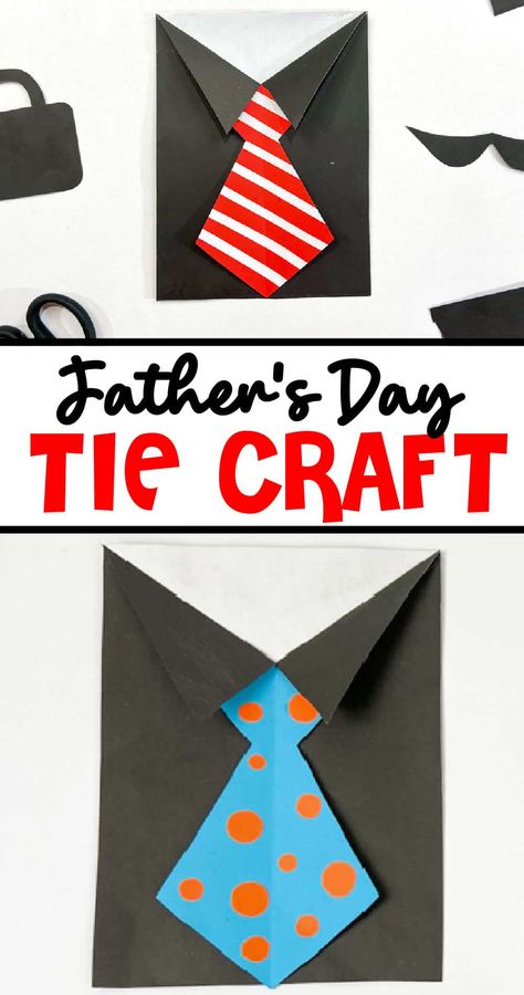 Paper Craft Greeting Cards, Tie Template, Dad Crafts, Father's Day Activities, Paper Plate Crafts For Kids, Quick And Easy Crafts, Rainy Day Fun, Tie Crafts, I Love My Dad