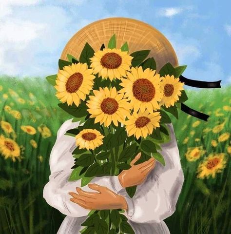 Fall Digital Art, Arte Do Hulk, Sunflower Photography, Sunflower Pictures, Flowery Wallpaper, Illustration Art Girl, Book Art Diy, Cute Cartoon Drawings, Nature Art Painting