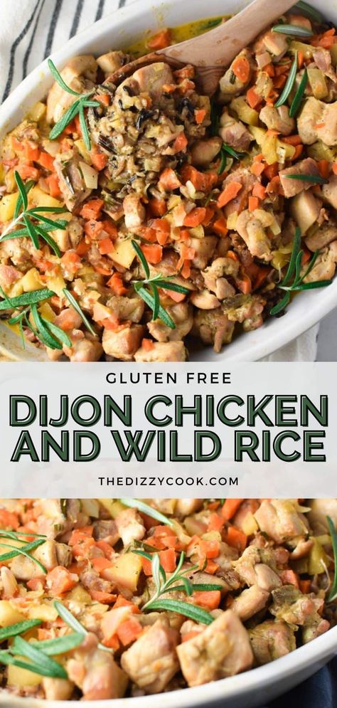 Chicken And Wild Rice Recipes Healthy, Migraine Meals, Df Meals, Wild Rice Recipe, Headache Diet, Dizzy Cook, Migraine Diet, Alpha Gal, Dijon Sauce