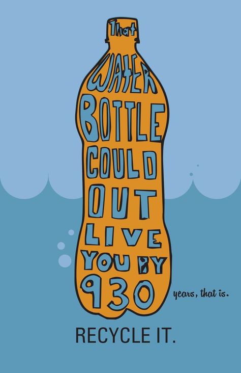 Water Poster Design, Live Yourself, Recycle Water Bottles, Recycle Design, Eco System, Plastic Recycling, Water Poster, Bottled Water, Money Saving Strategies