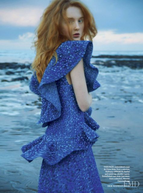 Siren Song in Harper's Bazaar UK with Madison Stubbington wearing Mulberry - (ID:39474) - Fashion Editorial | Magazines | The FMD #lovefmd Leith Clark, Motel Aesthetic, Madison Stubbington, Beach Glamour, Mermaid Motel, Water Goddess, Rodney Smith, Beach Editorial, Romantic Blue