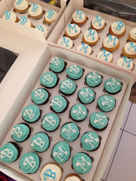 Cupcakes With Letters On Top, Letter Cupcakes Initials, Initial Cupcakes, Happy December, Shower Cupcakes, Baby Shower Cupcakes, Initial Letters, Cake Inspiration, 1st Birthday