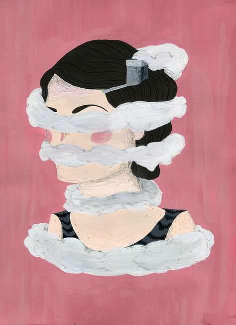 overthinking everything | by jane herkenhoff Illustrations Overthinking, Open Your Mind Art, Overthinker Art, Brain Drawings, Painting Ideas On Canvas Abstract, Art Projects Painting, Health Drawing, Best Abstract Paintings, Paintings Diy