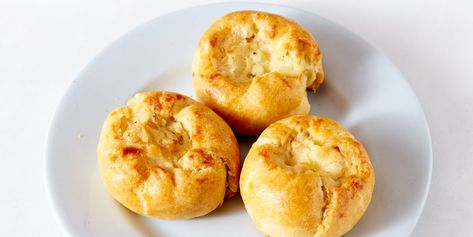 Best Best-Ever Potato Knishes Recipes - How To Make Best-Ever Potato Knishes Potato Knishes, Knish Recipe, Leftover Sour Cream, Fried Mashed Potato Balls, Fried Mashed Potatoes, Sour Cream Uses, Thanksgiving Sandwich, Steamed Potatoes, Sour Cream Recipes