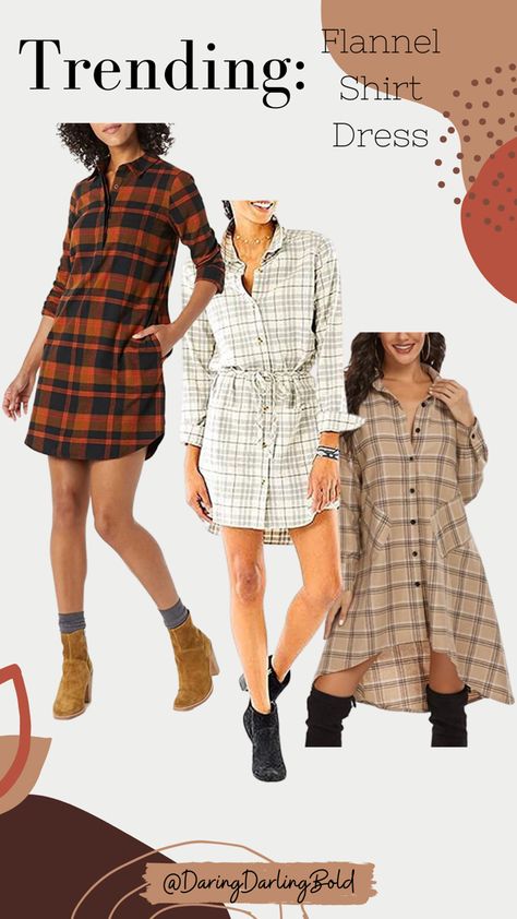 Get with the trend, and style your own flannel shirt dress 🤩 #flannel #flanneldress #flannelshirtdress #shirtdress #redplaid #whiteplaid #brownplaid #plaiddress #amazon #amazonstyle #amazondress Follow my shop @DaringDarlingBold on the @shop.LTK app to shop this post and get my exclusive app-only content! #liketkit #LTKunder100 #LTKstyletip #LTKsalealert @shop.ltk http://liketk.it/3pfwi Tunic Dress Outfit, Tunic Dresses Outfit, Flannel Tunic, Flannel Shirt Dress, Amazon Dresses, Flannel Dress, Brown Plaid, Plaid Dress, Shirtdress