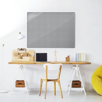 Gingham Design Large Magnetic Kitchen Noticeboard By Beyond The Fridge | notonthehighstreet.com Memo Wall, Kitchen Notice Board, Metal Wall Art Panels, Magnetic Memo Board, Notice Boards, Get Organised, Notice Board, Board Wall, Wood Cladding