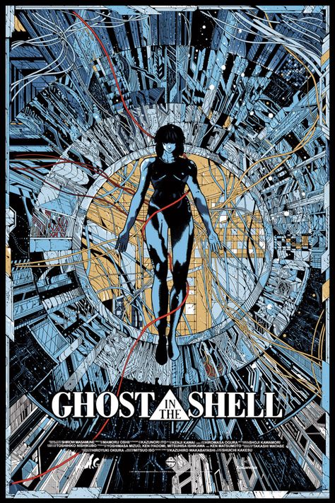 Ghost In The Shell Asylum Horror, Shell Poster, Kilian Eng, Mamoru Oshii, Occult Tarot, Mondo Posters, Anime Ghost, Motoko Kusanagi, Screen Print Poster