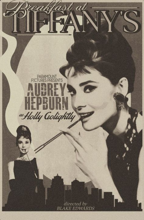 1950s Film Posters, Audrey Hepburn Vintage Poster, 1950 Movie Posters, 60s Film Posters, Film Noir Posters Vintage Movies, Audrey Hepburn Poster Bedrooms, Breakfast At Tiffany's Audrey Hepburn, Audrey Hepburn Aesthetic Poster, Old Hollywood Movie Posters